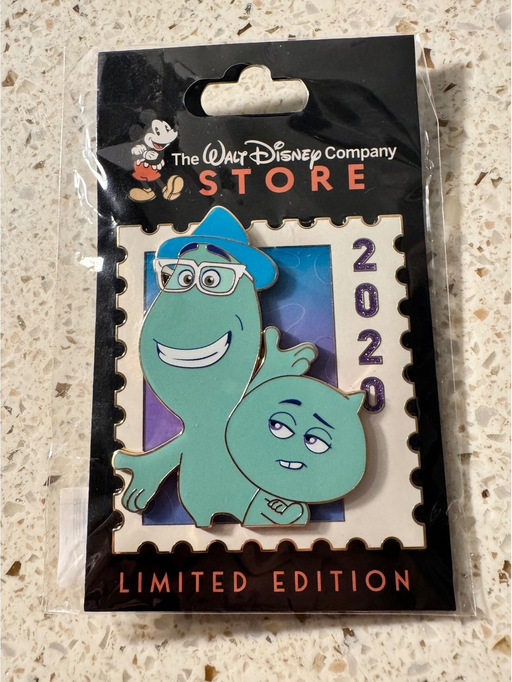 DEC WDCS D23 2026 Pixar Stamp Joe & 22 Soul 2020 LE 500 Disney Pin